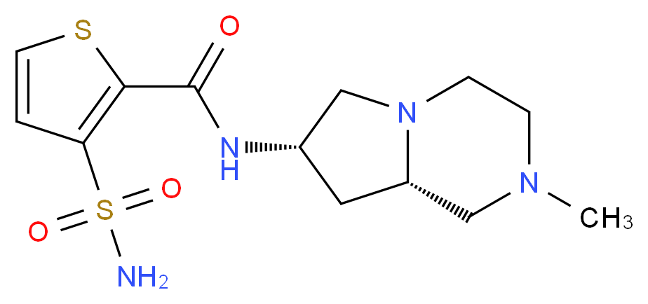 3-(aminosulfonyl)-N-[(7S,8aS)-2-methyloctahydropyrrolo[1,2-a]pyrazin-7-yl]thiophene-2-carboxamide_分子结构_CAS_)