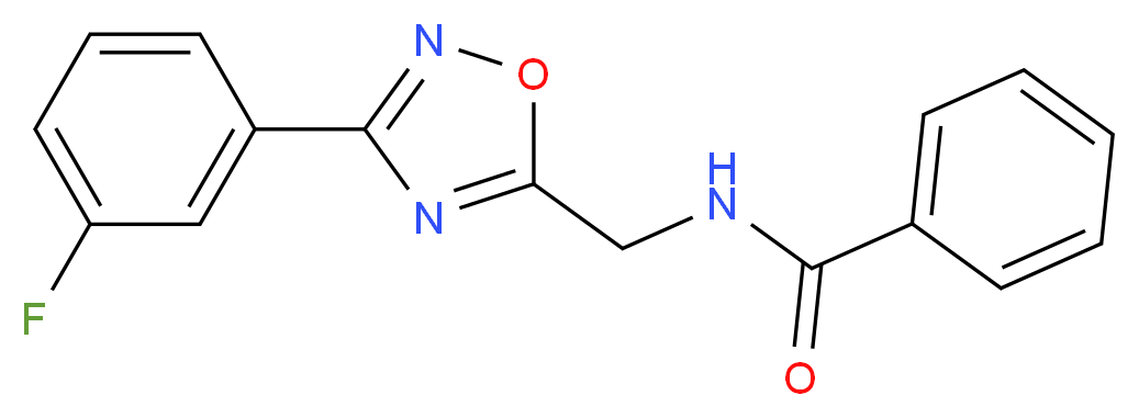 N-{[3-(3-fluorophenyl)-1,2,4-oxadiazol-5-yl]methyl}benzamide_分子结构_CAS_)