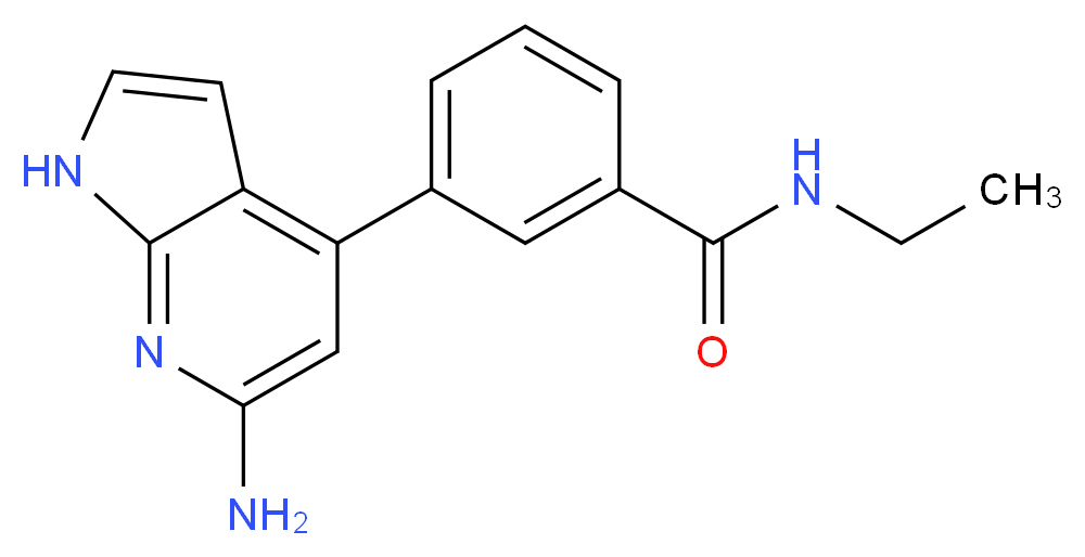 3-(6-amino-1H-pyrrolo[2,3-b]pyridin-4-yl)-N-ethylbenzamide_分子结构_CAS_)