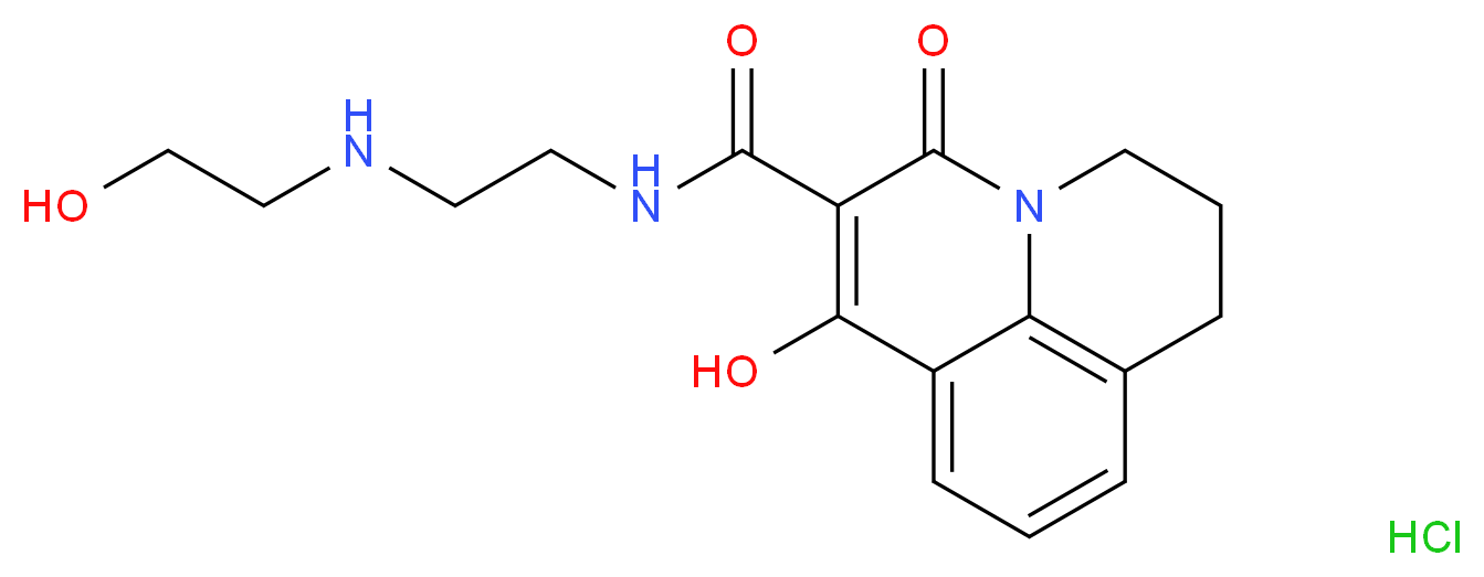 1-Hydroxy-3-oxo-6,7-dihydro-3H,5H-pyrido[3,2,1-ij] quinoline-2-carboxylic acid [2-(2-hydroxy-ethylami_分子结构_CAS_)