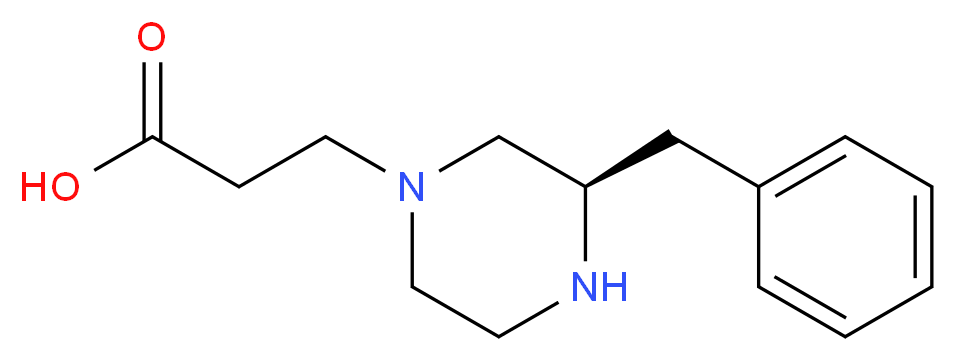 3-[(3R)-3-benzylpiperazin-1-yl]propanoic acid_分子结构_CAS_1240582-65-3