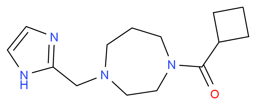 1-(cyclobutylcarbonyl)-4-(1H-imidazol-2-ylmethyl)-1,4-diazepane_分子结构_CAS_)