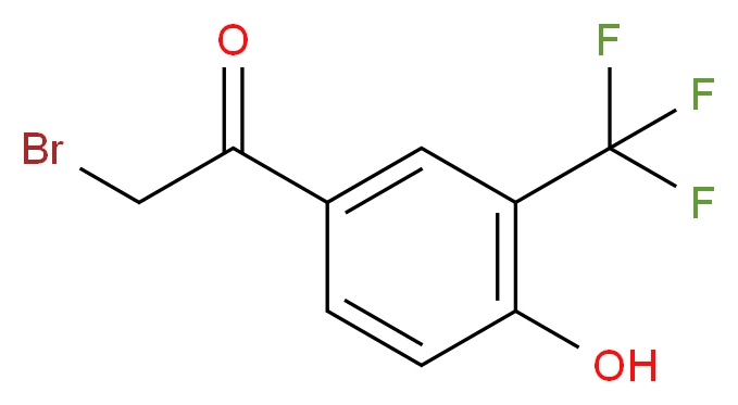 4-Hydroxy-3-(trifluoromethyl)phenacyl bromide_分子结构_CAS_)