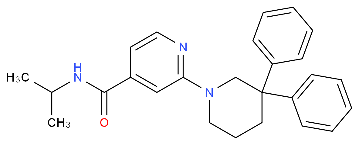2-(3,3-diphenylpiperidin-1-yl)-N-isopropylisonicotinamide_分子结构_CAS_)
