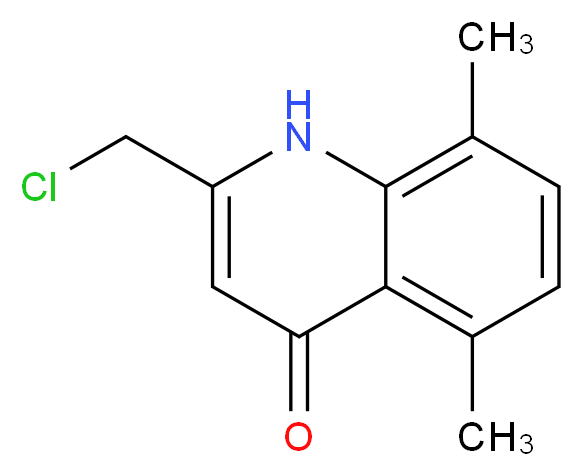 2-(chloromethyl)-5,8-dimethyl-1,4-dihydroquinolin-4-one_分子结构_CAS_946755-49-3