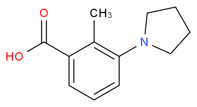 2-Methyl-3-pyrrolidin-1-yl-benzoic acid_分子结构_CAS_)