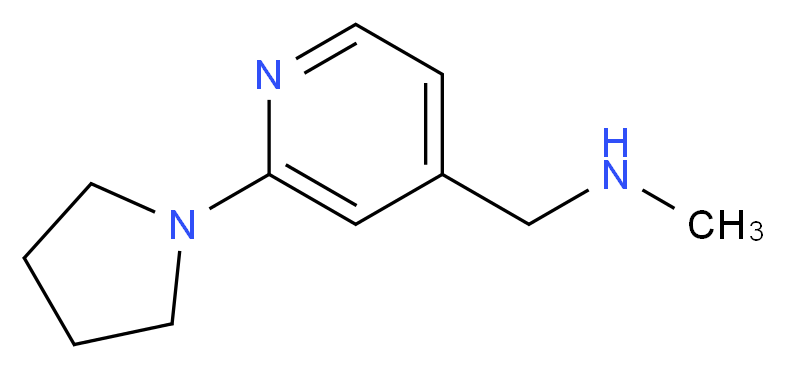 N-Methyl-1-(2-pyrrolidin-1-ylpyridin-4-yl)methylamine 95%_分子结构_CAS_879896-59-0)