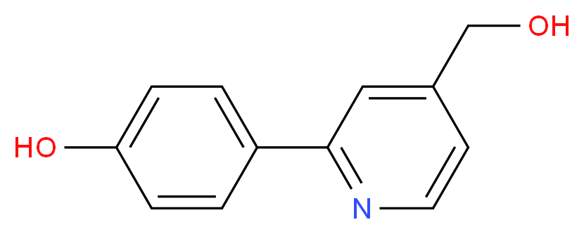 4-[4-(hydroxymethyl)pyridin-2-yl]phenol_分子结构_CAS_)