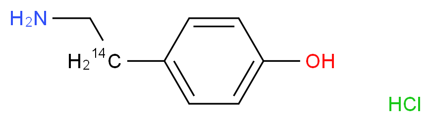 4-[2-amino(1-<sup>1</sup><sup>4</sup>C)ethyl]phenol hydrochloride_分子结构_CAS_6793-91-5