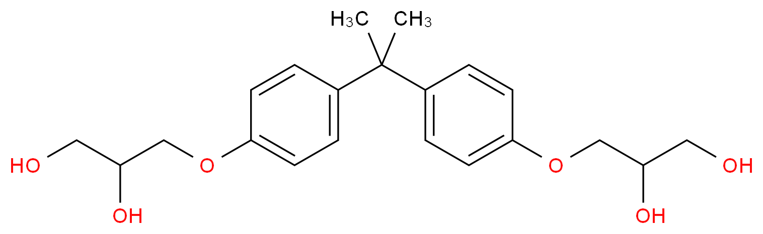 3-(4-{2-[4-(2,3-dihydroxypropoxy)phenyl]propan-2-yl}phenoxy)propane-1,2-diol_分子结构_CAS_5581-32-8