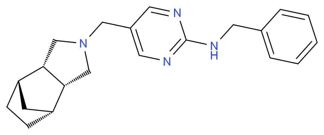 5-[(1R*,2R*,6S*,7S*)-4-azatricyclo[5.2.1.0~2,6~]dec-4-ylmethyl]-N-benzyl-2-pyrimidinamine_分子结构_CAS_)