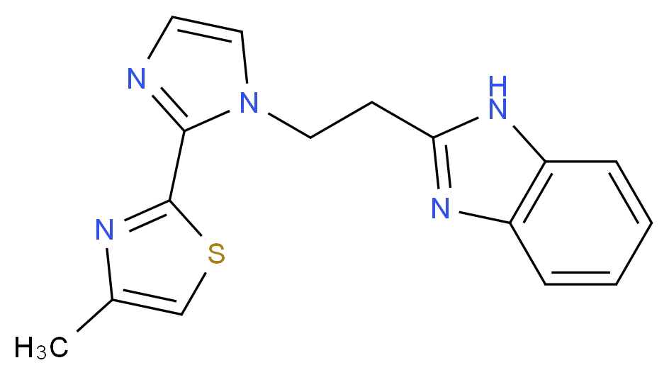 2-{2-[2-(4-methyl-1,3-thiazol-2-yl)-1H-imidazol-1-yl]ethyl}-1H-benzimidazole_分子结构_CAS_)