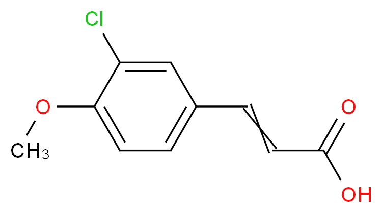 3-(3-chloro-4-methoxyphenyl)prop-2-enoic acid_分子结构_CAS_58236-76-3