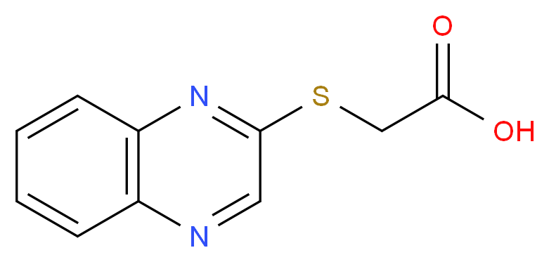 2-(2-Quinoxalinylsulfanyl)acetic acid_分子结构_CAS_69001-90-7)