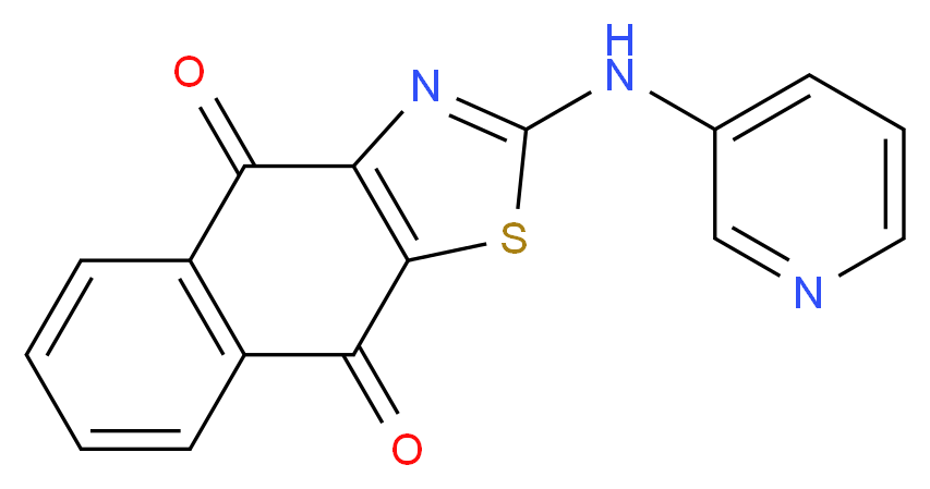 2-[(pyridin-3-yl)amino]-4H,9H-naphtho[2,3-d][1,3]thiazole-4,9-dione_分子结构_CAS_1313739-00-2