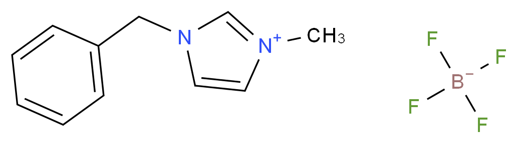 1-苄基-3-甲基咪唑四氟硼酸盐_分子结构_CAS_500996-04-3)