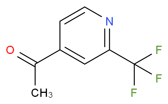 1-[2-(trifluoromethyl)pyridin-4-yl]ethan-1-one_分子结构_CAS_1060810-86-7