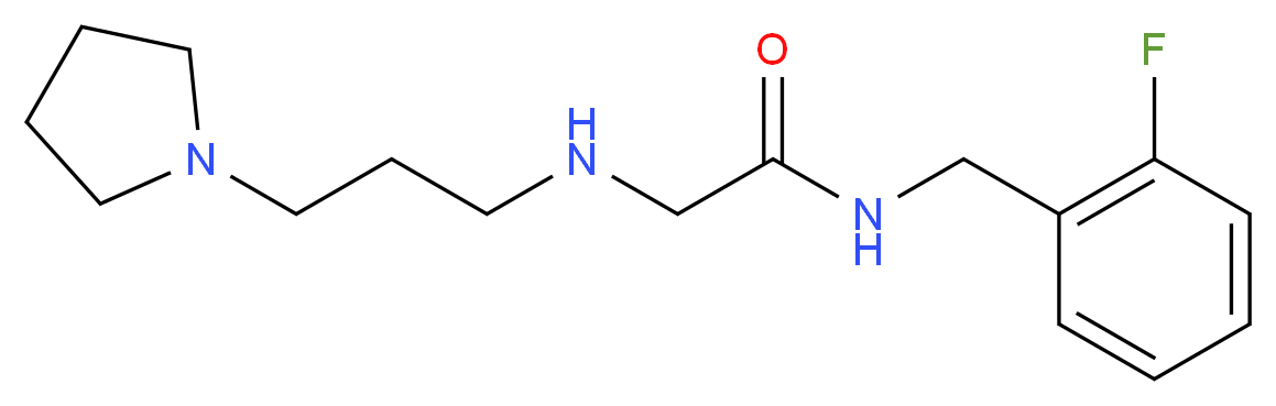 N-(2-fluorobenzyl)-2-[(3-pyrrolidin-1-ylpropyl)amino]acetamide_分子结构_CAS_)