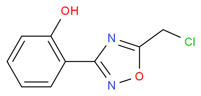 2-(5-Chloromethyl-[1,2,4]oxadiazol-3-yl)-phenol_分子结构_CAS_90272-96-1)