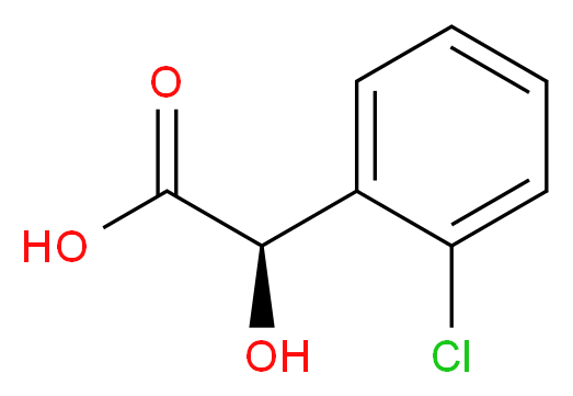 (R)-(-)-2-氯扁桃酸_分子结构_CAS_52950-18-2)