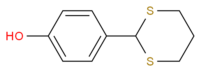 4-(1,3-Dithian-2-yl)phenol_分子结构_CAS_)