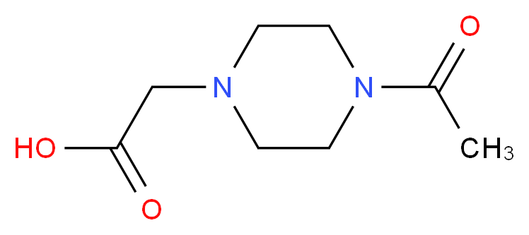 (4-Acetylpiperazin-1-yl)acetic acid_分子结构_CAS_705941-45-3)