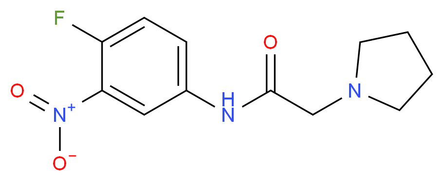 N-(4-Fluoro-3-nitrophenyl)-2-(pyrrolidin-1-yl)acetamide_分子结构_CAS_)