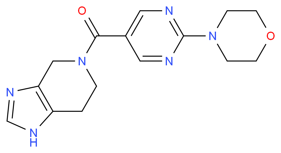 5-[(2-morpholin-4-ylpyrimidin-5-yl)carbonyl]-4,5,6,7-tetrahydro-1H-imidazo[4,5-c]pyridine_分子结构_CAS_)
