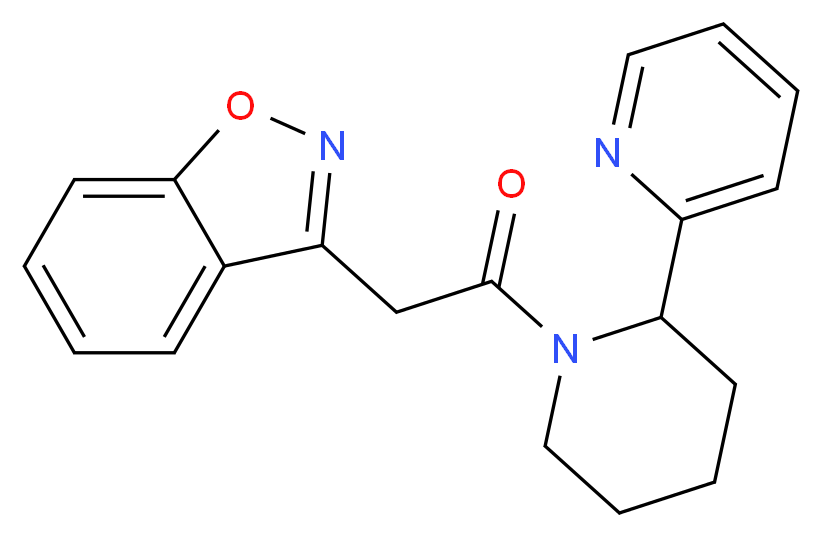 3-[2-oxo-2-(2-pyridin-2-ylpiperidin-1-yl)ethyl]-1,2-benzisoxazole_分子结构_CAS_)