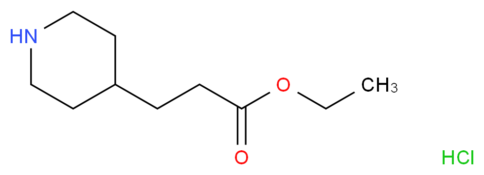ethyl 3-(piperidin-4-yl)propanoate hydrochloride_分子结构_CAS_473987-06-3