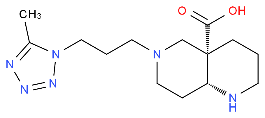 (4aS*,8aR*)-6-[3-(5-methyl-1H-tetrazol-1-yl)propyl]octahydro-1,6-naphthyridine-4a(2H)-carboxylic acid_分子结构_CAS_)