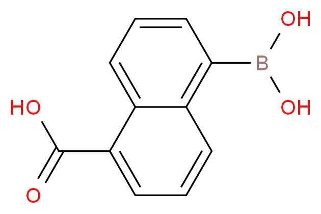 5-borono-1-Naphthalenecarboxylic acid_分子结构_CAS_216060-11-6)