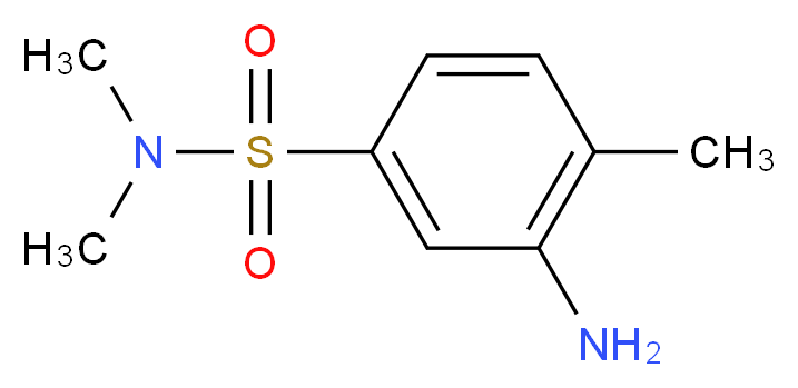 3-amino-N,N,4-trimethylbenzene-1-sulfonamide_分子结构_CAS_6331-68-6