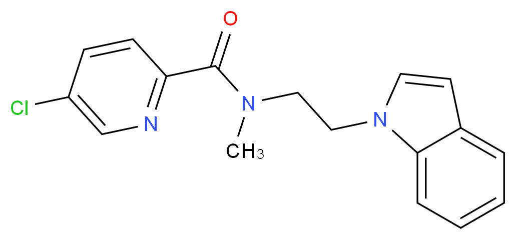 5-chloro-N-[2-(1H-indol-1-yl)ethyl]-N-methylpyridine-2-carboxamide_分子结构_CAS_)