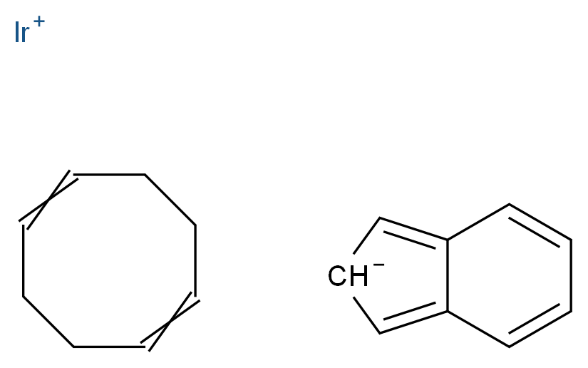 iridium(1+) ion 2H-inden-2-ide cycloocta-1,5-diene_分子结构_CAS_102525-11-1