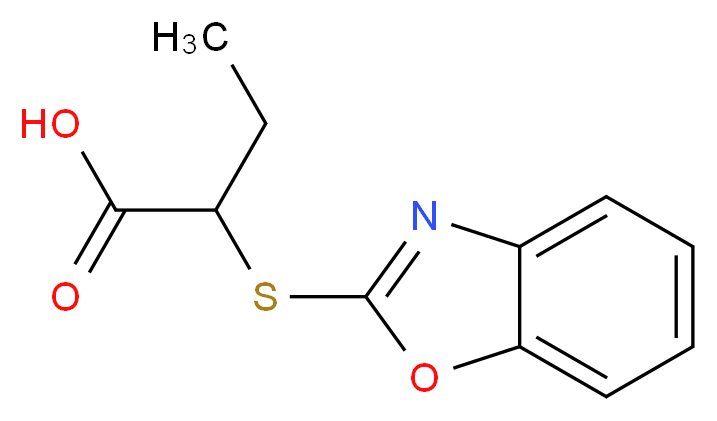 2-(1,3-benzoxazol-2-ylthio)butanoic acid_分子结构_CAS_339551-18-7)