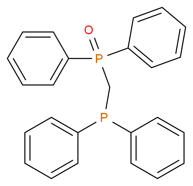 [(diphenylphosphoroso)methyl]diphenylphosphane_分子结构_CAS_23176-18-3