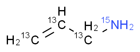 (1,2,3-<sup>1</sup><sup>3</sup>C<sub>3</sub>)prop-2-en-1-(<sup>1</sup><sup>5</sup>N)amine_分子结构_CAS_1173019-38-9