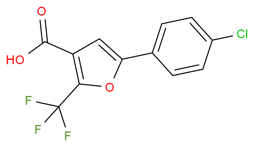 5-(4-chlorophenyl)-2-(trifluoromethyl)furan-3-carboxylic acid_分子结构_CAS_175276-60-5