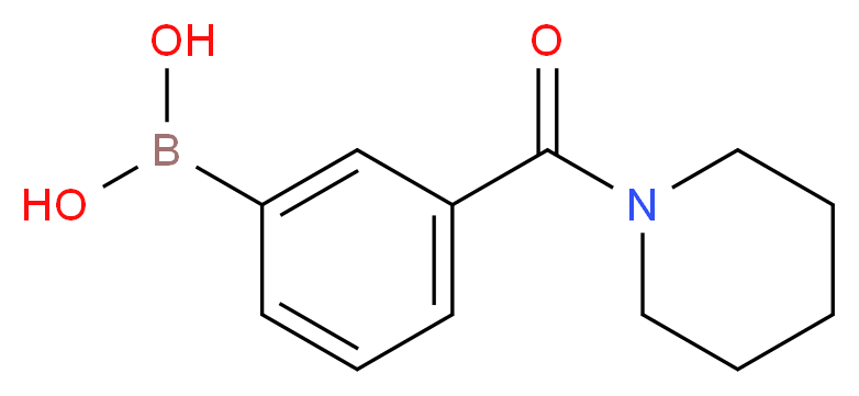 [3-(piperidine-1-carbonyl)phenyl]boronic acid_分子结构_CAS_850568-34-2
