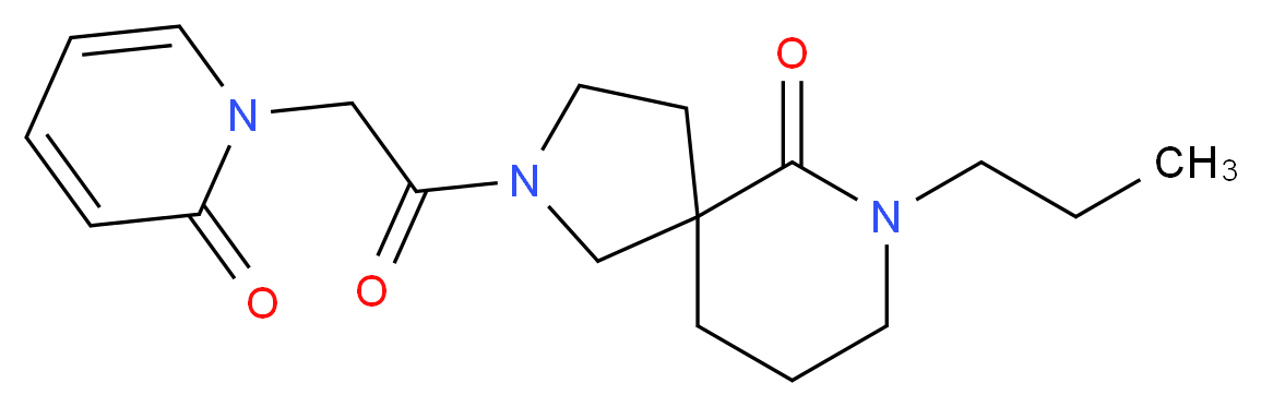2-[(2-oxopyridin-1(2H)-yl)acetyl]-7-propyl-2,7-diazaspiro[4.5]decan-6-one_分子结构_CAS_)