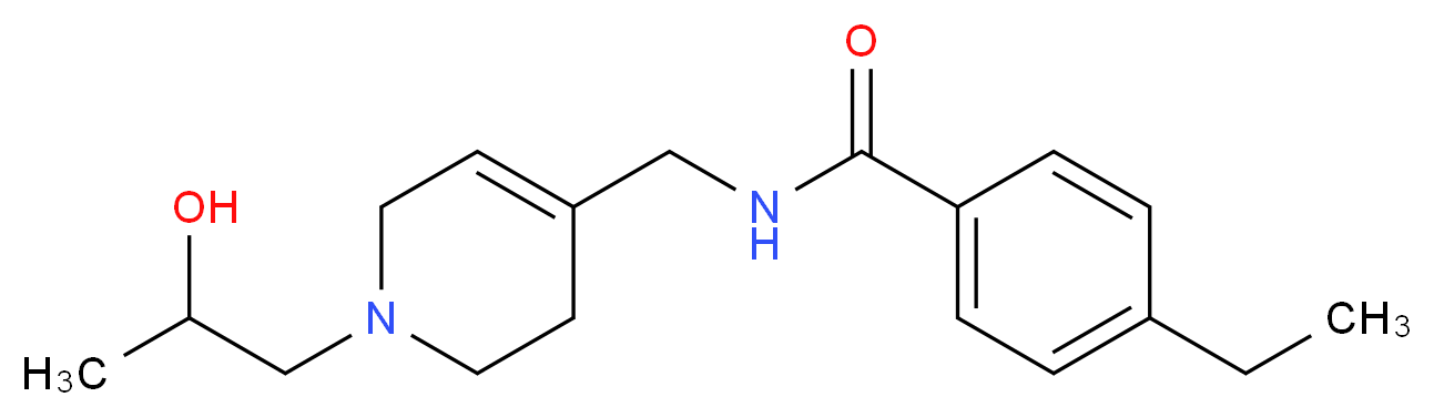 4-ethyl-N-{[1-(2-hydroxypropyl)-1,2,3,6-tetrahydropyridin-4-yl]methyl}benzamide_分子结构_CAS_)