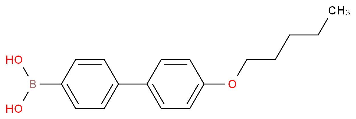 [4'-(pentyloxy)[1,1'-biphenyl]-4-yl]boronic acid_分子结构_CAS_158937-25-8)