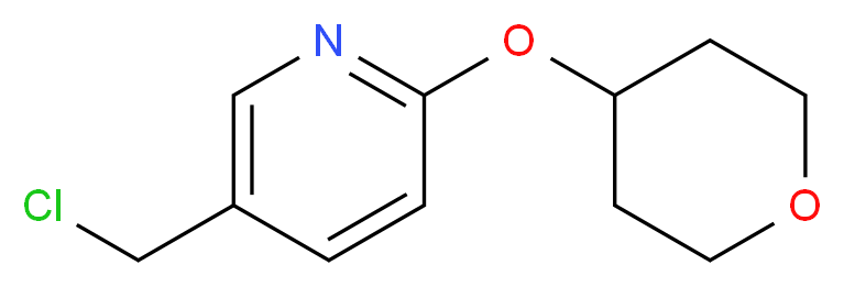5-(Chloromethyl)-2-[(tetrahydro-2H-pyran-4-yl)oxy]pyridine 97%_分子结构_CAS_906352-80-5)