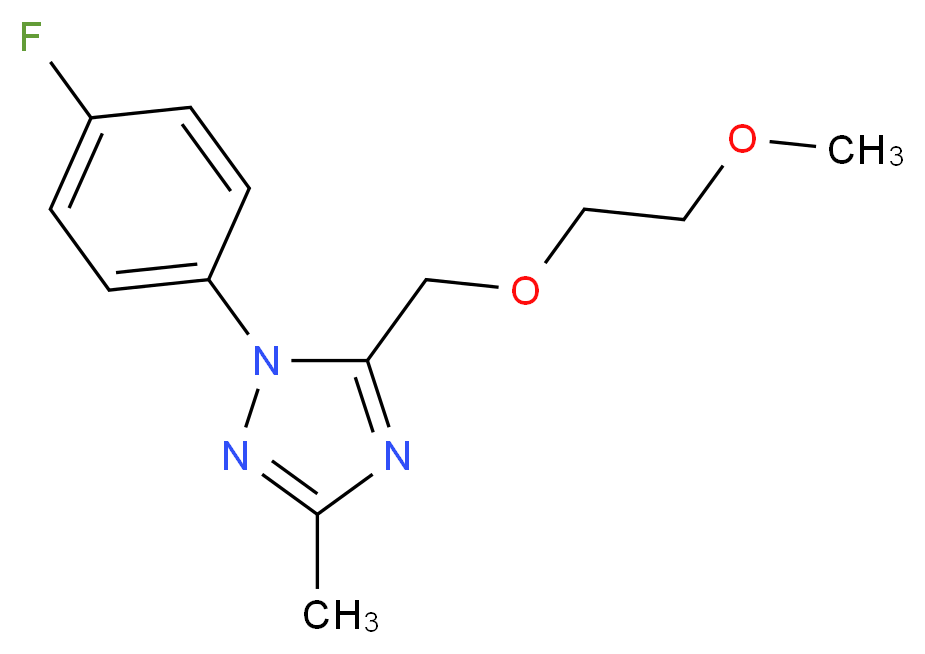 1-(4-fluorophenyl)-5-[(2-methoxyethoxy)methyl]-3-methyl-1H-1,2,4-triazole_分子结构_CAS_)