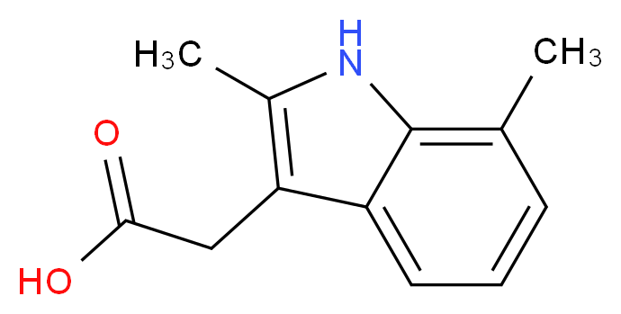 2-(2,7-dimethyl-1H-indol-3-yl)acetic acid_分子结构_CAS_5435-41-6