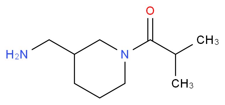 1-[3-(aminomethyl)piperidin-1-yl]-2-methylpropan-1-one_分子结构_CAS_936940-10-2