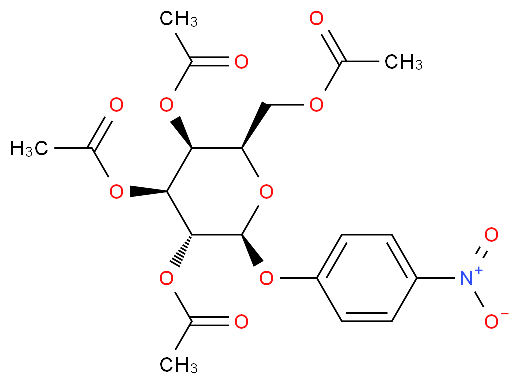 [(2R,3S,4S,5R,6S)-3,4,5-tris(acetyloxy)-6-(4-nitrophenoxy)oxan-2-yl]methyl acetate_分子结构_CAS_2872-66-4