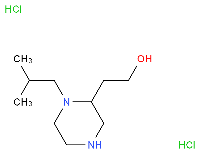 2-(1-Isobutyl-2-piperazinyl)-1-ethanoldihydrochloride_分子结构_CAS_)