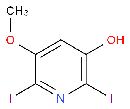 2,6-Diiodo-5-methoxypyridin-3-ol_分子结构_CAS_)